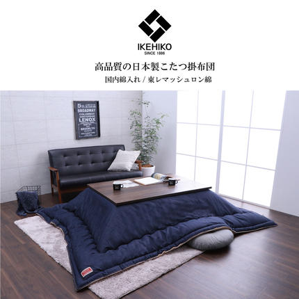 福岡県大木町のふるさと納税 国産デニムこたつ布団ブランシェ（190×190）　AA085