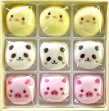 京都府宇治田原町のふるさと納税 〈京の老舗和〉かわいい「和スイーツ」セット（ねこもにゃか＆あにまろ＆ラムネ金平糖）〈スイーツ お菓子 和菓子 生菓子 最中 もなか粒あん マシュマロ 白餡 金平糖 こんぺいとう ラムネ 加工食品〉