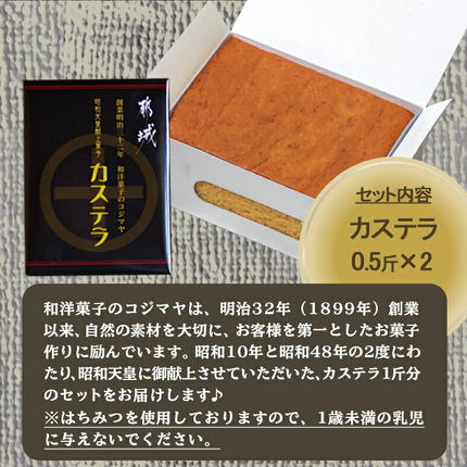 宮崎県都城市のふるさと納税 昭和天皇御献上カステラ(1斤分)_LC-7601