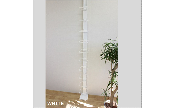 岐阜県安八町のふるさと納税 突っ張りシューズラック白 スニーカー ディスプレイ 収納家具 インテリア 靴収納 組み立て必要 工具不要