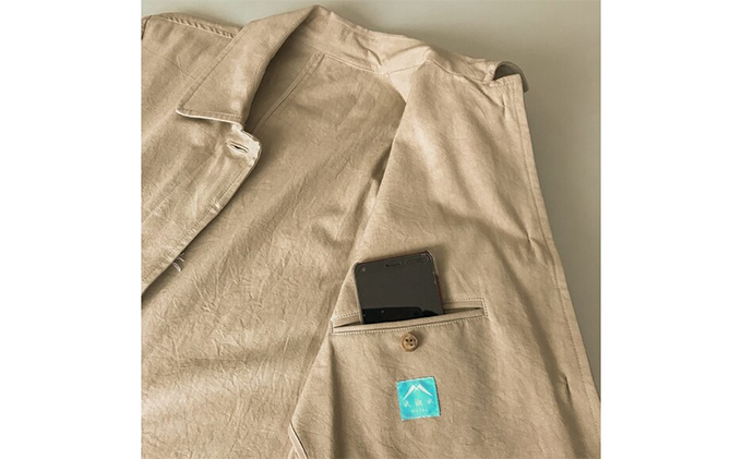 静岡県浜松市のふるさと納税 【遠州織物】武櫬衣 スプリングコート レディース ベージュ フリーサイズ ファッション