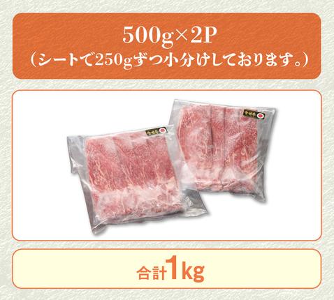 宮崎県延岡市のふるさと納税 宮崎牛 モモスライス1kg N0140-YB259