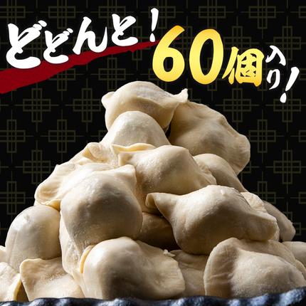 北海道白老町のふるさと納税 だぶだぶの肉汁をすすりたくなる餃子 60個（30個入×2パック）