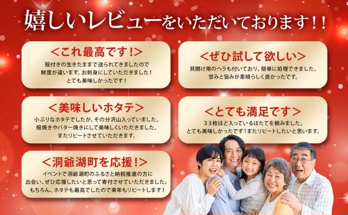 北海道洞爺湖町のふるさと納税 北海道産 活ほたて 2年貝 約 2kg 15枚～22枚 2026年1月中旬～2月上旬頃お届け 殻付き 貝付き 帆立 ホタテ ほたて 貝 魚介 海産 海鮮 貝柱 噴火湾 刺身 焼き フライ 生産者支援 産地直送 送料無料 魚介類 魚貝類