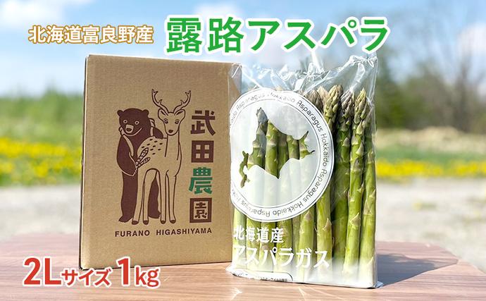 北海道富良野市のふるさと納税 ［武田農園とれたて直送］2026年春～発送 グリーンアスパラ 2L 1kg やわらかくて抜群にあまい！北海道 富良野産 (アスパラガス アスパラ 野菜 新鮮 産地直送 先行予約 限定)