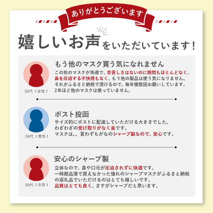 三重県多気町のふるさと納税 SH-09 シャープ製 不織布 マスク 「 シャープ クリスタル マスク 」 抗菌 大きめ 個包装 15枚入 | 日用品  日本製  国産 立体