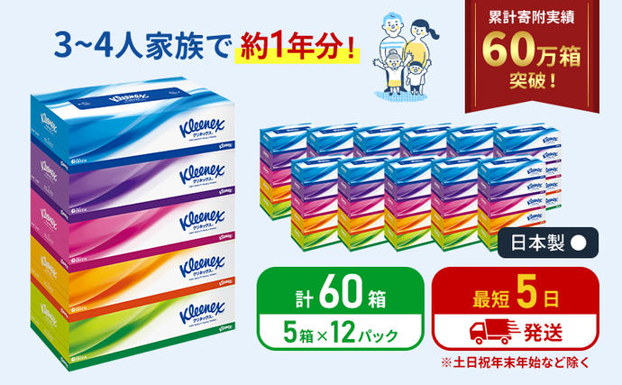 【 最短発送 】ティッシュ クリネックス 