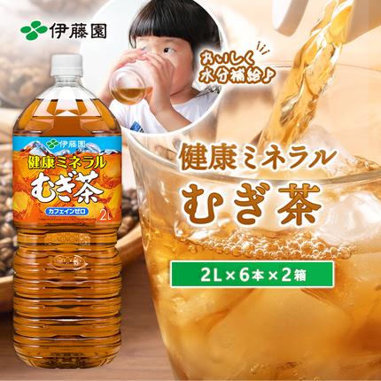 健康ミネラル麦茶2L×6本×2箱【50000401】 / 北海道恵庭市 | セゾンの