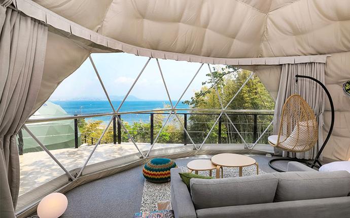 兵庫県淡路市のふるさと納税 Glamping Resort Awaji＜オーシャンテラス＞素泊まりプラン宿泊券