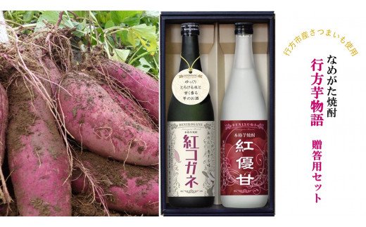 茨城県行方市のふるさと納税 CT-4 贈答用に。なめがた焼酎『行方芋物語』セット