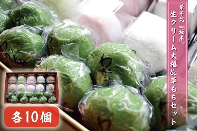 茨城県行方市のふるさと納税 K-8-1 生クリーム大福＆草もちセット　各10個