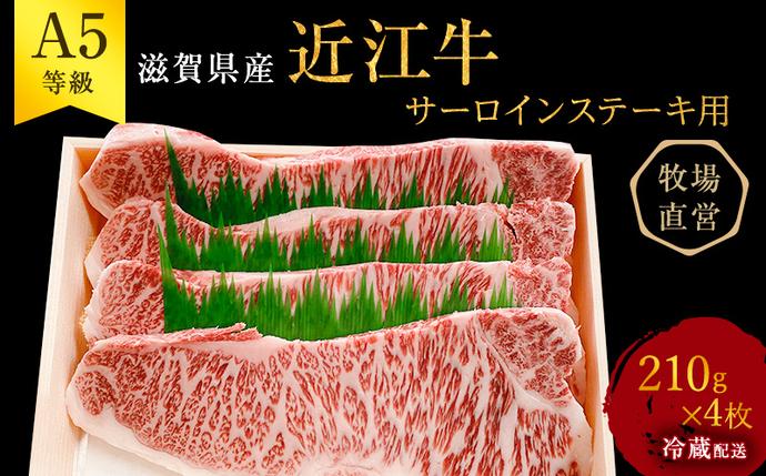 滋賀県豊郷町のふるさと納税 【近江牛 西川畜産】A5ランク雌牛　サーロインステーキ用　約210g×4枚 ふるさと納税 a5 お肉 牛肉 ブランド牛