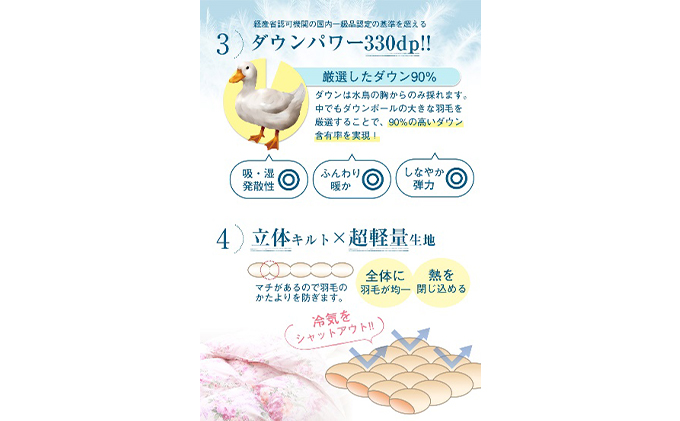 奈良県王寺町のふるさと納税 羽毛布団シングル二枚合わせ 合掛布団0.8kg/肌掛布団0.3kg オールシーズン対応 クリーム 寝具 掛け布団 軽量 立体キルト 春 夏 秋 冬