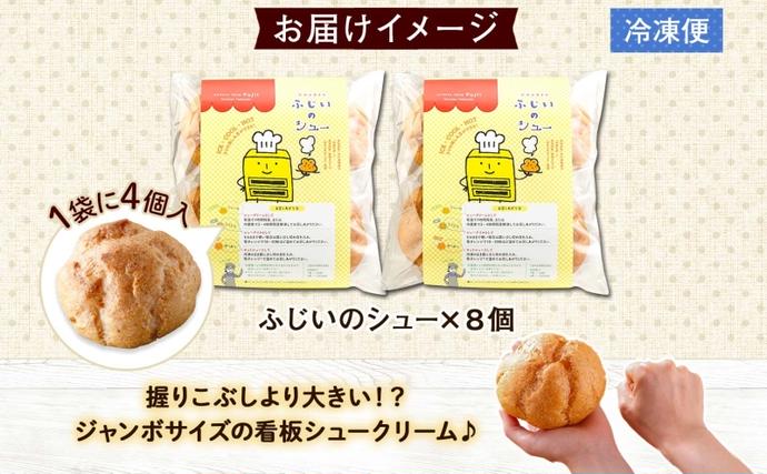 北海道 シュークリーム 2個入り×4袋 計8個 個包装 カスタード クリーム
