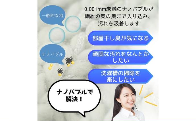 愛知県日進市のふるさと納税 メディアに紹介されました! ナノバブル 洗濯機用 AUFB ナノバブル発生装置 洗濯機 洗濯 洗濯層 洗濯層掃除 掃除 匂い 汚れ カビ カビ除去 洗浄 消臭 除菌 生乾き臭 部屋干し アタッチメント 日本製 特許取得 日用品 日進市