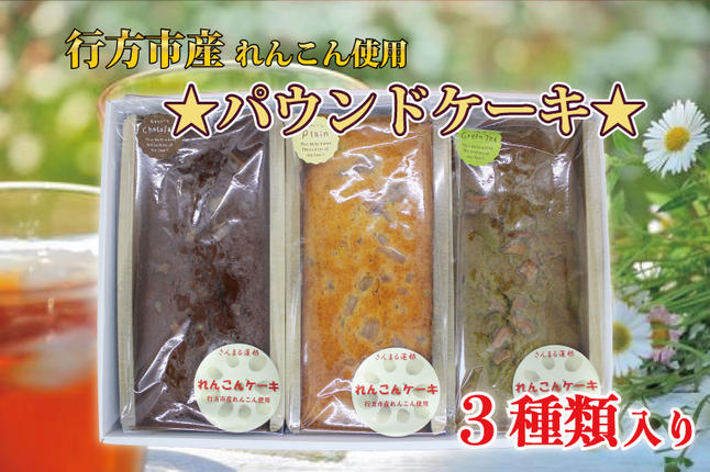 茨城県行方市のふるさと納税 DV-1　れんこん農家青年が作る★パウンドケーキ★