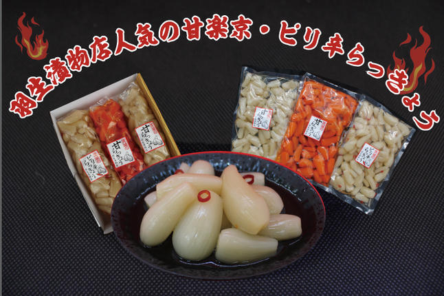 茨城県行方市のふるさと納税 BC-4☆茨城の甘楽京・ピリ辛らっきょう３種セット