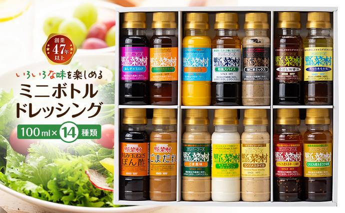 ドレッシング ミニボトル コレクション 100ml 14種 セット 詰め合わせ