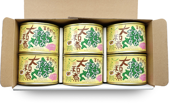 北海道上富良野町のふるさと納税 北海道かみふらのポークの大和煮6缶セット 加工食品 お肉 豚肉 缶詰