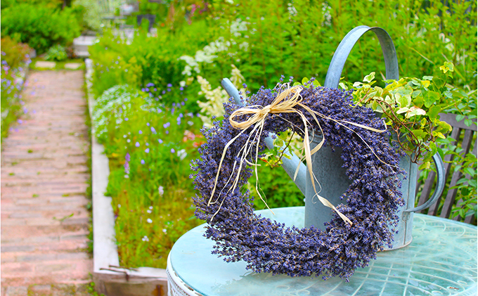 北海道上富良野町のふるさと納税 【2025年9月上旬から順次お届け】 富良野 花七曜 上富良野ラベンダーリース【プロヴァンス】ドライフラワー リース 植物 装飾品 インテリア