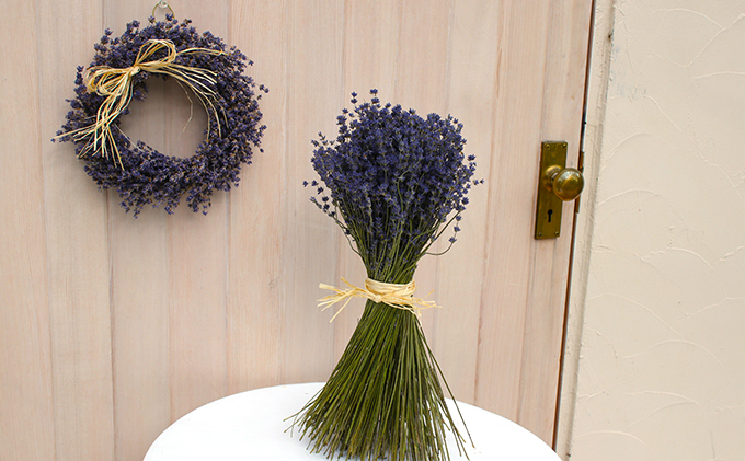 北海道上富良野町のふるさと納税 【2025年9月上旬から順次お届け】 富良野 花七曜 上富良野ラベンダーリース&ブーケセット ドライフラワー 花束 ブーケ リース 植物 インテリア 装飾品