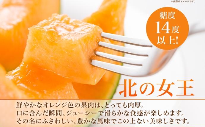 北海道月形町のふるさと納税 【2026年夏発送】北海道 赤肉メロン 北の女王 秀品 約1.6kg×2玉 計約3.2kg 令和8年 メロン 果物 フルーツ 旬 季節 希少 貴重 甘い 豊潤 国産 デザート ご褒美 産地直送 ギフト お祝い 贈答品 贈り物 常温 お取寄 送料無料