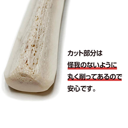 北海道白老町のふるさと納税 鹿の角 エゾシカ 犬のおもちゃ 『鹿角さん』 小型犬用　四つ割り　1本
