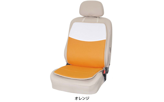 エアーフォームNEO 背もたれ付きクッション オレンジ カー用品 高反発