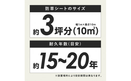 大阪府泉南市のふるさと納税 リサイクル素材を使用した防草シート 1枚【030D-002】