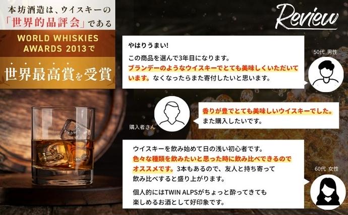 長野県駒ヶ根市のふるさと納税 父の日 ウイスキー ギフト セット 本坊酒造 3本 信州ウイスキー 長野限定 ブレンデッドモルト 酒 洋酒 プレゼント 贈り物 長野県 駒ヶ根市