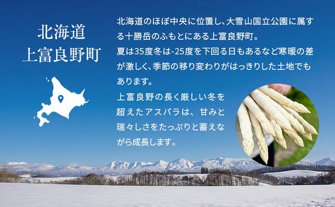 北海道上富良野町のふるさと納税 【令和8年産】〔メディア掲載されました〕 ホワイト アスパラガス 3L 400g 春アスパラ 野菜 旬 新鮮 産地直送 甘い 極太 お取り寄せ グルメ 高評価 限定 北海道 上富良野産