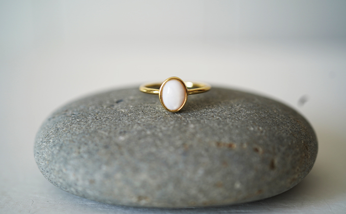 池蝶貝（イケチョウガイ）オーバルリング【10号】 アクセサリー 指輪