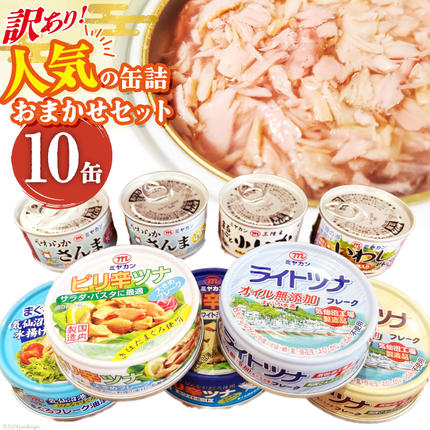 訳あり お任せ 缶詰 人気10缶セット [ミヤカン 宮城県 気仙沼市