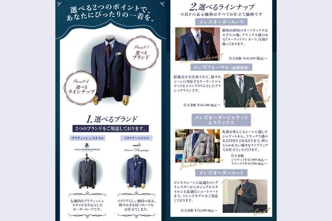 福岡県飯塚市のふるさと納税 銀座山形屋 メンズオーダー仕立券（30,000円分）【J1-006】