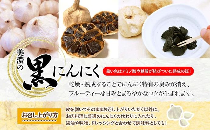 岐阜県美濃市のふるさと納税 うだつの町 美濃の黒にんにく にんにく ニンニク 加工食品 熟成 甘い フルーティー まろやか うまみ 乾燥 凝縮 国産 送料無料 岐阜県 美濃市