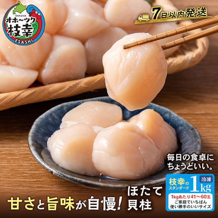 【枝幸ほたて】たっぷり41～60粒！旨味凝