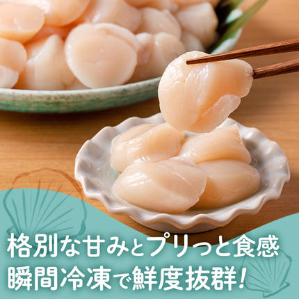 北海道枝幸町のふるさと納税 小分けで便利！枝幸ほたて冷凍貝柱200g×5パック 三興水産 【 刺身 魚介 帆立 超目玉 急速冷凍 自然解凍 生食可 食べ切りサイズ 北海道 オホーツク 枝幸 】