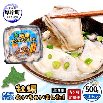 4ヵ月 定期便 牡蠣 生食 むき身 500