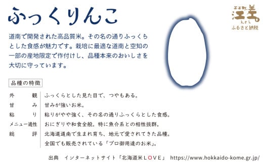 北海道江差町のふるさと納税 【セゾン限定寄附額】《定期便3か月》契約農家栽培 江差追分米『ふっくりんこ』【5kg×3回】令和7年産　2025年産　北海道江差町産　北海道米　白米　精米　お米　おこめ　こめ　ご飯　ごはん　農家直送　単一原料米　ブランド米　ふっくら食感、ここちよい甘さ