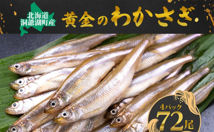 洞爺湖町産 黄金のわかさぎ 18尾×4P 