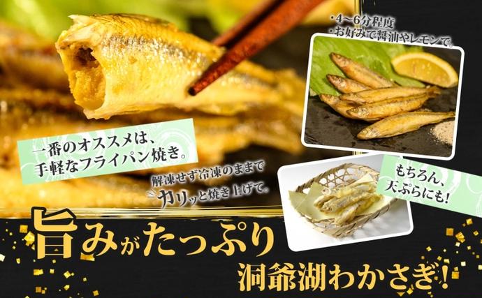 北海道洞爺湖町のふるさと納税 洞爺湖町産 黄金のわかさぎ 18尾×4P 計72尾 北海道産 ワカサギ わかさぎ 川魚 魚介類 産地直送 冷凍 お取り寄せ グルメ 料理 天ぷら フライ とうやマルシェ 北海道 洞爺湖町