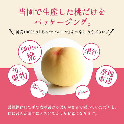 岡山県赤磐市のふるさと納税 桃 2026年 先行予約 清水 白桃 をお届け！約1.5kg 5～7玉 糖度センサー選果 糖度12度以上 もも モモ 岡山県 赤磐市産 国産 フルーツ 果物 ギフト あみかフルーツ 果汁 産地直送