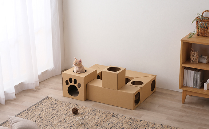 宮城県大河原町のふるさと納税 ねこねこトンネル フルセット P-NTF アイリスオーヤマ キャットウォーク 猫 猫用品 ねこ ペット ペット用品 爪とぎ 爪研ぎ おもちゃ ネコ キャットハウス キャットトンネル 遊び場 遊び道具 ダンボール 段ボール グッズ