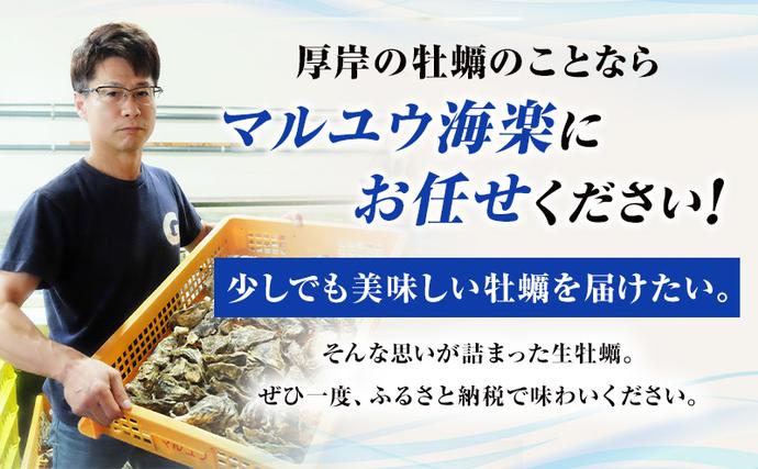 北海道厚岸町のふるさと納税 ４月発送 訳あり 牡蠣 北海道厚岸産 殻付カキ 約4kg (25から50個) カキナイフ付 生食 生牡蠣 貝付き牡蠣 貝 海鮮 魚介類 殻付き牡蠣 マルえもん