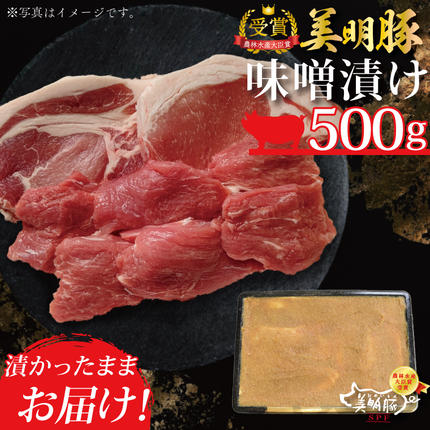 茨城県行方市のふるさと納税 DT-20【美明豚】味噌漬け500g（ロース200g・ヒレ300ｇ）