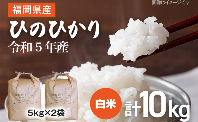 福岡県大木町のふるさと納税 【令和5年産】 福岡県 大木町産 ひのひかり 10kg　BC01