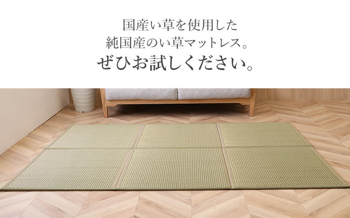 福岡県大木町のふるさと納税 い草マットレス　フレア　シングル（グリーン）　AA069