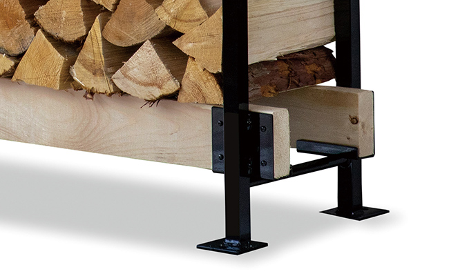 長野県駒ヶ根市のふるさと納税 2×4ログラック「30cm薪用」（スライド）  小屋 自由 調整 可変タイプ 収納 便利 バーベキュー 焚火