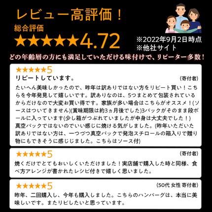 北海道白老町のふるさと納税 ★大容量！合計1.65kg！★訳あり・牛の里ビーフハンバーグ(110ｇ5枚入）×3