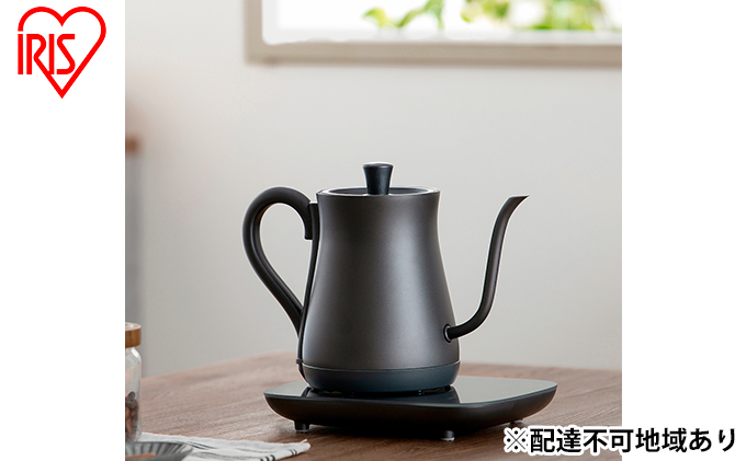 宮城県大河原町のふるさと納税 アイリスオーヤマ ケトル 0.6L IKE-C601T-HA アッシュ 電気ポット ポット 電気ケトル ドリップケトル 細口 細口ポット 細口ケトル 湯沸かし 温度調節 保温 保温機能 空焚き防止 おしゃれ キッチン家電 電化製品 家電 宮城 宮城県 大河原 大河原町